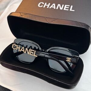 Chanel Square Sunglasses Black